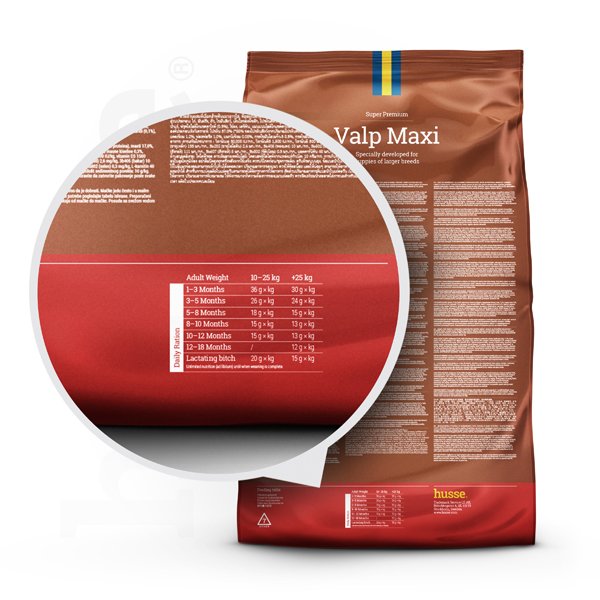 Valp Maxi, 12 kg | Mbështet nevojat e zhvillimit të këlyshëve të racave të mëdha